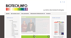 Desktop Screenshot of biotechinfo.fr