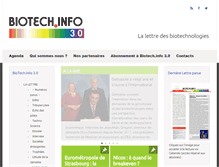 Tablet Screenshot of biotechinfo.fr